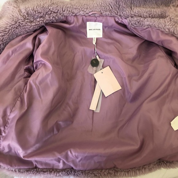 Avec Les Filles cropped faux fur coat size M - Picture 6 of 7